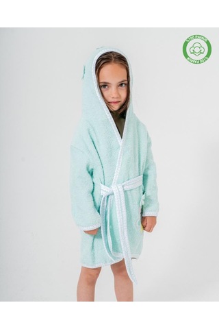 Çiçekli Bornoz Mint Mint