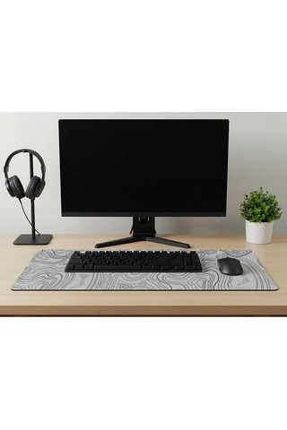 Miaxtreme White Contour Speed Hızlı Yüzey Kaymaz Taban Gaming Oyuncu Mouse Pad Oyuncu Gaming Mousepad