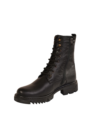 Erkek İçi Kürklü Fermuarlı Deri Casual Postal Bot Siyah