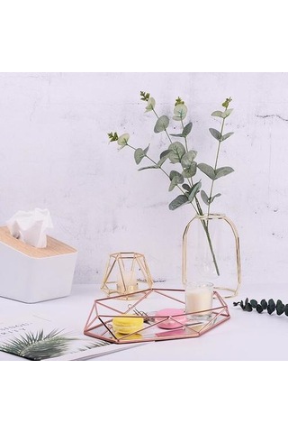 Vintage Avrupa Renkli Cam Metal Depolama Tepsi Oval Noktalı Meyve Tabağı Masaüstü Küçük Öğeler Takı Ekran Tepsi Ayna Depolama Tepsileri Gül Ahşap - Beyaz