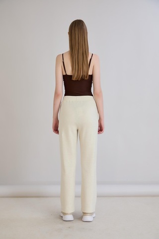 Sortie Collection Simli Örme Pantolon Bej