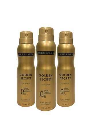 Free Love Golden Secret Kadın Deodorant 3 x 150 ML