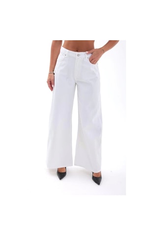 Defymoda 7471 Pantolon-beyaz Beyaz