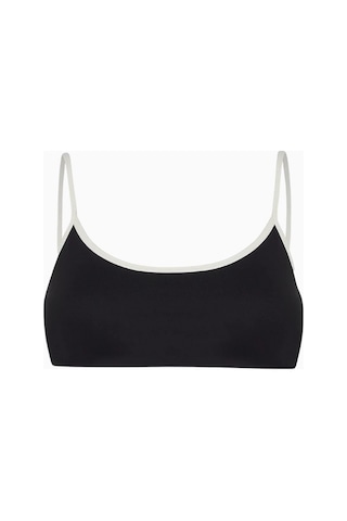 Because Of Alice Base Contrast Trim Cami Bra Tamamlayıcı Spor Sütyeni Siyah