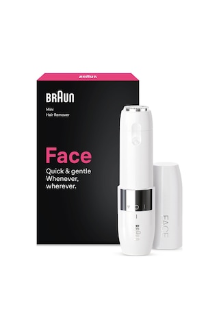 Braun Fs1000 Mini Yüz Tüy Alma Makinesi Pil Ve Temizleme Fırçası, Seyahat Boy, Kablosuz Kullanım