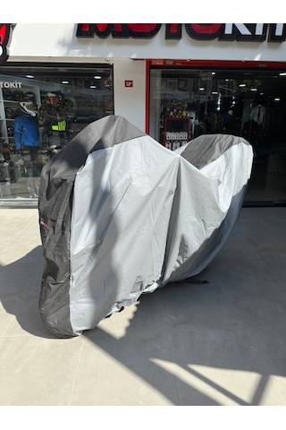 Motokit Universal Büyük Boy Motosiklet Brandası Gri