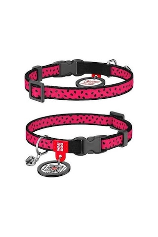 Waudog Collar Qr Pasaportlu Kedi Ve Ufak Irk Köpek Boyun Tasması 20-30 Cm, 10 Mm, Watermelon