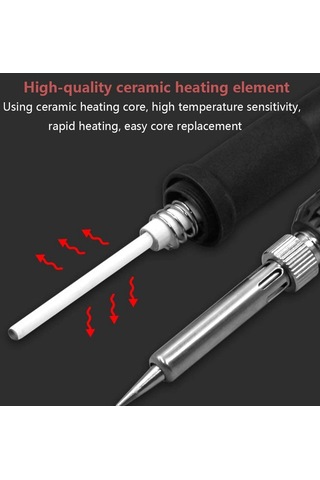 60w Termostat Elektrikli Havya Dahili Isıtma İle Seramik Çekirdek Elektrikli Havya Ab Tak