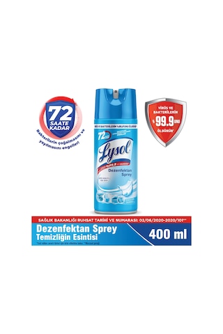 Lysol Pratik Yüzey Temizleyici, Koku Giderici, Dezenfektan Sprey Temizliği Esintisi 400 ML