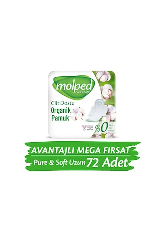 Molped Pure&Soft Uzun Hijyenik Ped Avantajlı Mega Fırsat Paketi 72'li