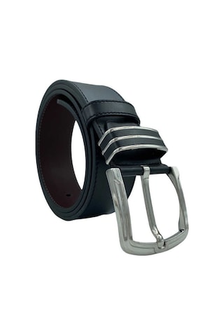 Süzer Deri 4.5 Cm Spor Metal Köprülü Suni Deri Kemer Toka Köprü Takımlı Siyah