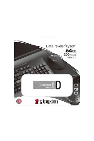 Kingston DataTraveler Kyson DTKN/64GB 64 GB USB 3.2 Gen 1 Flash Bellek