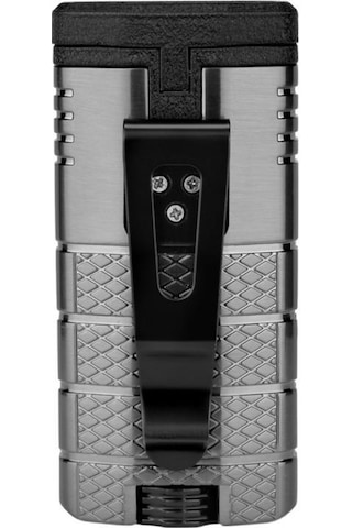 Tactical Triple Lighter Gunmetal Siyah Puro Çakmağı