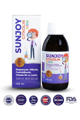 Sunjoy Citkolin Kids Sitikolin Şurup 150 ML