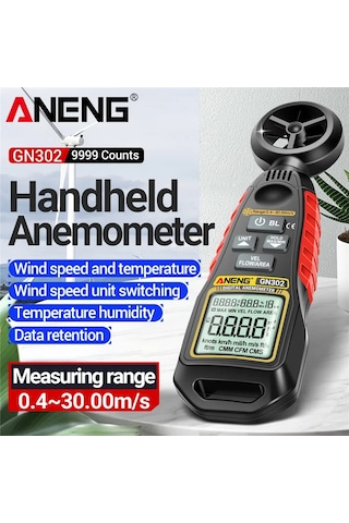 Conventions1 Dijital Anemometre 0.4-30 M/s Rüzgar Hızı Ölçer