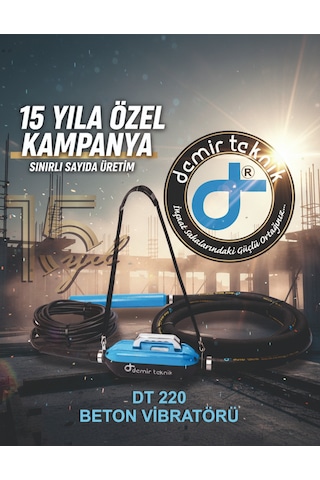 Demir Teknik DT220 60 MM Kendinden Konvertörlü Beton Vibratörü