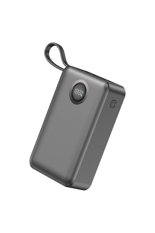 Dexim 20.000 Mah 65w Lightning+type-c Kablolu Hızlı Şarj Taşınabilir Güç Kaynağı Şarj Cihazı Dca0071 Siyah