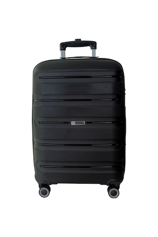 Vegmann Polipropilen Pp Atlas Siyah Orta Boy Valiz Siyah