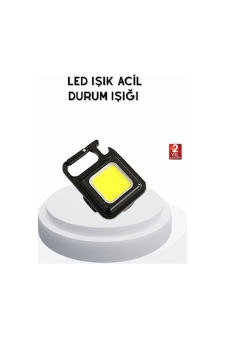 Mini 800 Lümen Led El Feneri Usb Şarjlı 3 Kademeli Işık Şişe Açacaklı Taşınabilir Tasarım