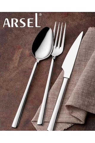 Arsel Alize Sade 60 Parça Bıçaksız 12 Kişilik Çatal Kaşık Seti 3M