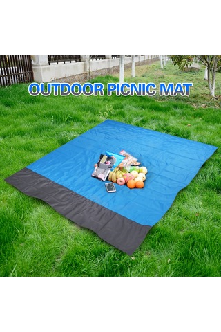 Monyee Müçerred Suya Ve Yırtılmaya Dayanıklı 2x2.1m Mavi-gri Plaj Battaniyesi, Güneşlik, Çadır Battanıklı Olarak Kullanılabilir, Taşınabilir Çanta Ve 4 Tırnak İçerir Çok Renkli