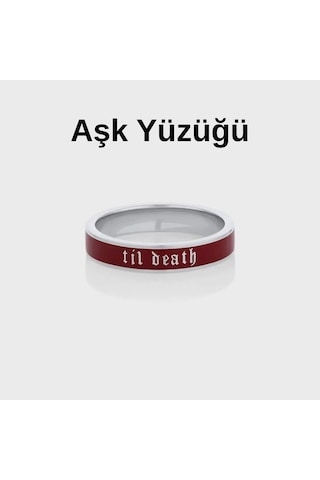 925 Ayar Gümüş Sonsuza Kadar Aşk Yüzüğü Til Death Model Erkek & Kadın Gümüş