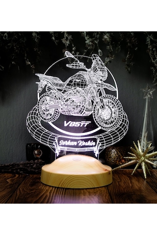 Moto Guzzi V85 Tt 3d Led Lamba Motor Guzzi Tutkunlarına Özel Motosiklet Hediyesi