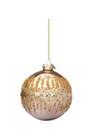 Yılbaşı Topu Kar Kaplamalı 8cm