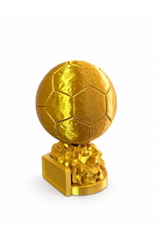 İsime Özel Ballon D'or Futbol Ödülü Maketi Altın Top Dekoratif Kupa 15cm