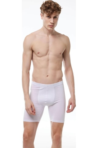 Malabadi 018 Erkek Uzun Paçalı Modal Boxer-Beyaz