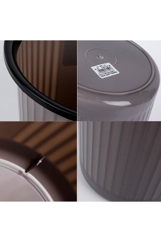 Tongxida Xinermei Mutfak Banyo Ev Plastik Çöp Kutusu, Boyut: 28x26x19cm Gri Gri