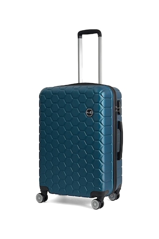 Reymond Luggage Altıgen Abs Seyahat Valizi, Orta Boy Petrol Mavi