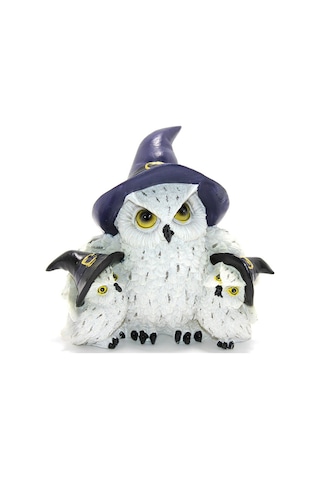 2 Adet Polyester Baykuş Ailesi Dekoratif Figür Seti, Ev Aksesuarı Ve Süs Eşyası, Polyester Owl Figurine
