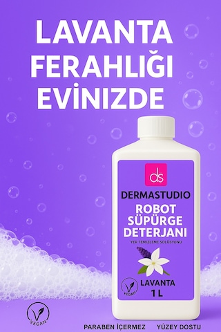 Robot Süpürge Deterjanı Lavanta 1 L Yer Temizleme Solüsyonu Tekli