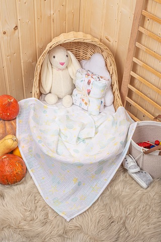 Dijital Baskılı 6lı Çok Amaçlı Müslin Örtü Seti - 75x75 Çok Renkli