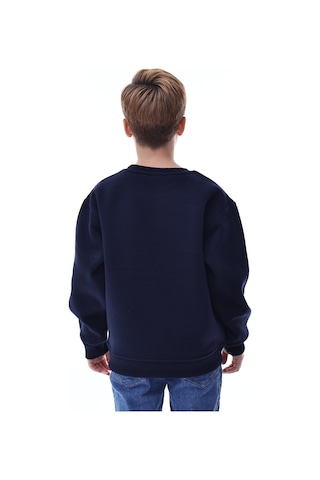 Erkek Çocuk Sweatshirt %100 Pamuk Rahat Kalıp 5-10 Yaş Lacivert