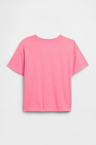 Gap Kız Çocuk Oversized Grafik Baskılı Pembe T-shirt-14321