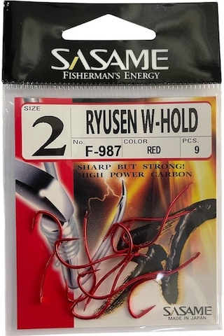 Sasame F-987 No:2 Ryusen W-hold Red Olta İğnesi 9 Adet