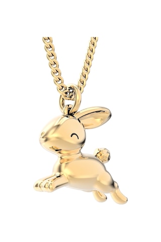 Chocli 18 Ayar Altın Kaplama Tavşan Kolye