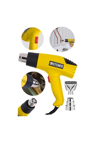 Steiner 3000 Watt 2 Kademeli Isı Sıcak Hava Üfleme Tabancası Sarı