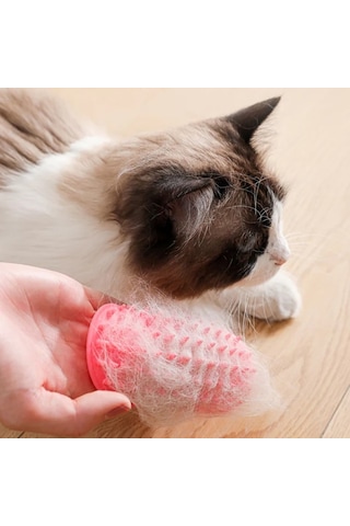 Muhtelif Kedi & Köpek Tüy Toplama Yıkama Ve Ayarlanabilir Köşe Kaşınma Silikon Fırçası 12,5 X 9 Cm