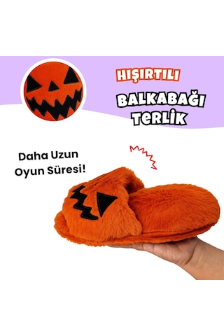 Havhav Cadılar Bayramı Temalı Hışırtılı Peluş Terlik  Köpek Oyuncağı