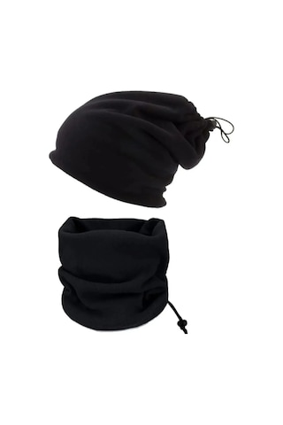 2'li Set Soğuk Geçirmez Termal Polar Boyunluk Siyah