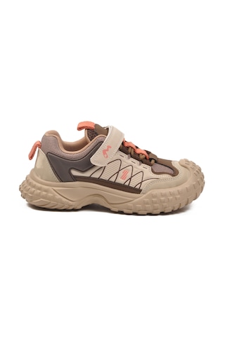 Marcokids Bej Cırtlı Kaymaz Hafif Esnek Erkek Çocuk Spor Ayakkabı 22676 F Bej
