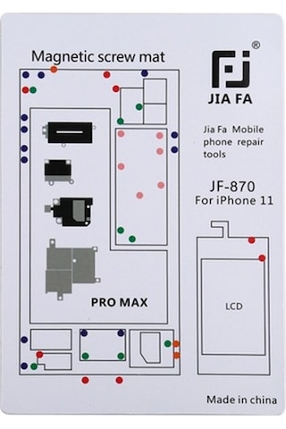 Jıafa Jf-870 Apple Uyumlu iPhone 11 Pro Max Mıknatıslı Çalışma Hasırı Vida Go-Beyaz