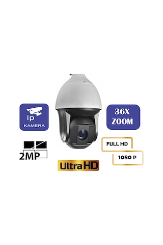 Ultra Güvenlik 2 MP IP 8 Atom LED 36X Zoome Dış Orta Gece Görüşlü Speed Dome Güvenlik Kamerası
