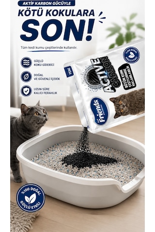 Friends Aktif Karbon Kedi Kumu Koku Giderici 250 Gr