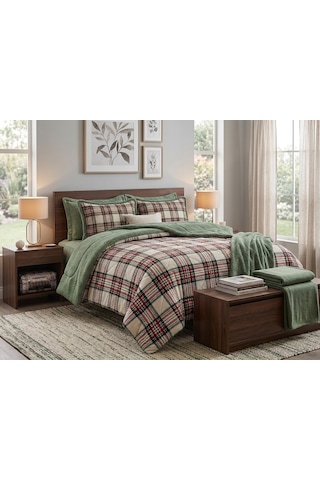 Comforter Çift Kişilik Yorgan Set / 220x240 / Çeyiz / Yorgan /set Açık Yeşil