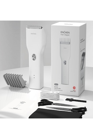 Enchen Boost Beyaz Taşınabilir Şarjlı Saç Kesim Seti