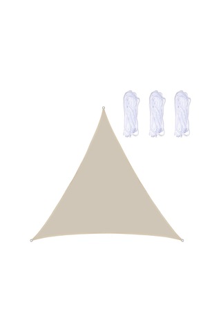 Üçgen Açık Bahçe Güneşlik Yelken Su Geçirmez Anti-uv Kanopi, Boyut: 3m X 3m X 3m Bej Çok Renkli